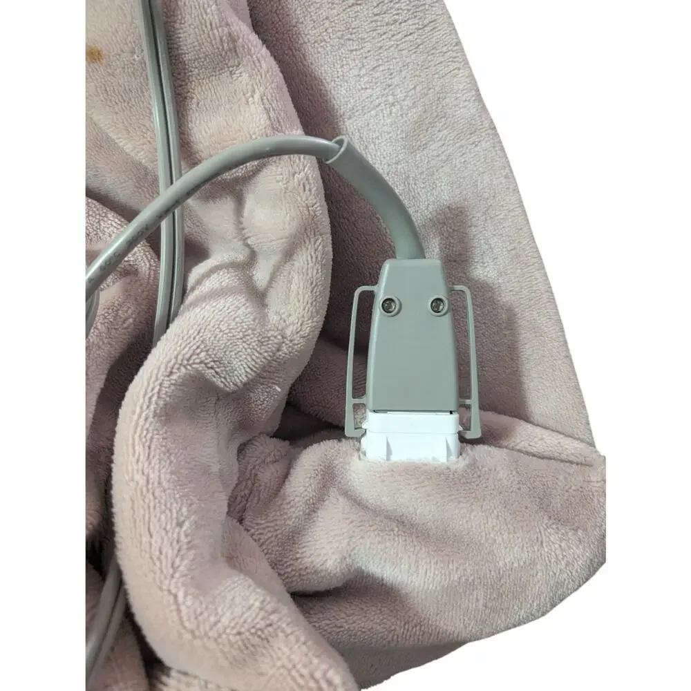 SUNBEAM! SNUGGLY DUSTY PINK PLUSH ELECTRIC WARMER BLANKET W/REMOTE! 52